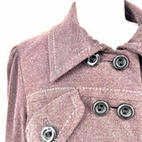 Elevenses Women's Brown Size 12 Utility Rayon Blend Double Breasted Jacket