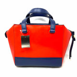 Kate Spade Park Avenue Beau Red White Blue Color Block Leather Satchel