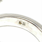 Swarovski Beaded Silver tone Pendant Ring Crystal Necklace
