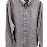 rag & bone Men's Gray Size M Button Down Linen Long Sleeve Shirt