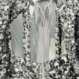 Miss Circle Women's Silver Size M Bustier Sequined Off The Shoulder Dress