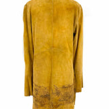 Nigel Preston & Knight Women's Beige Size M Leather Suede Embossed Jacket