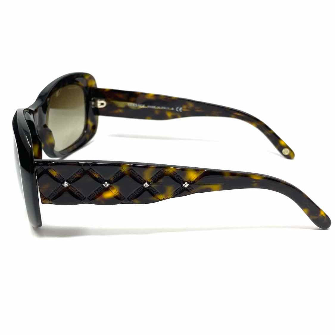 Versace Dark Brown Butterfly Tortoise Quilted Sunglasses