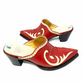 Old Gringo Women's Red Size 6 Pointed Leather Western Mules