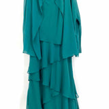 Alyce Women's Teal Size 22/L Mother of the Bride Sleeveless Ruffled Maxi Dress