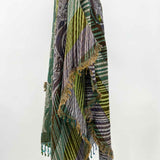Beaded Green Blue Stripe Shawl