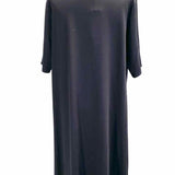 Eileen Fisher Women's Black Size L Draped Midi Dress