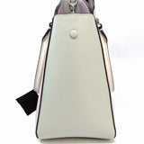 Kate Spade Phoebe Medium Purple Gray Color Block Pebbled Leather Tote