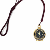 Gucci 1980's World Travel Pocket Watch Alarm Clock Metal Gold Plated Watch