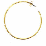Statement Gold Tone Hoop Earrings