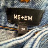 me+em Women's Blue Size 28/6 Wide Leg Distressed Jeans