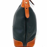 Dooney & Bourke Black Brown Hobo Pebbled Leather Shoulder Bag