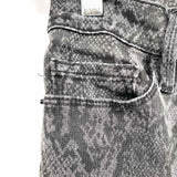 FRAME Women's Black Size 26 Skinny Snake Print Jeans
