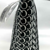 Alexander McQueen McQ Black White Monogram Leather Tote