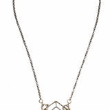 Handmade .925 Sterling Pendant 25.75" Geometric Necklace