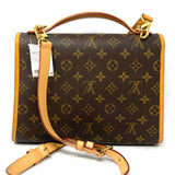 LOUIS VUITTON 1999 Bel Air Top Handle 2Way Brown Monogram Made in France Satchel