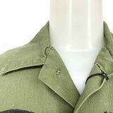 R13 Repurposed Garment Women's Green One Size Button Down Embroidered Jacket