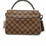 LOUIS VUITTON Croisette Coated Canvas Brown Top Handle Damier Ebene Crossbody