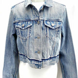 ALLSAINTS Women's Blue Size M Crop Denim Jacket