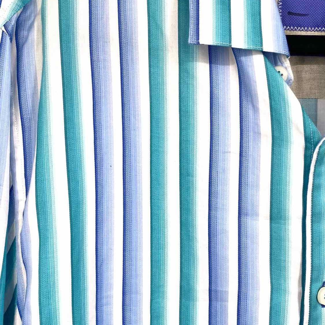 Tommy Bahama Button Down Men's Blue Stripe Size L Long Sleeve Shirt