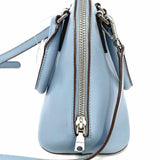 DKNY Bryant Blue Half Dome Leather Satchel