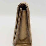 Stuart Weitzman Gold Flap Shiny Evening Clutch