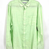 Tommy Bahama Men's Green Button Down Size L Long Sleeve Shirt