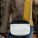 Susan Gail Black / White Camera Bag Color Block Crossbody