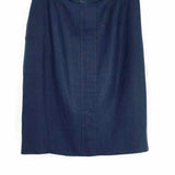 Valentino Vintage Women's Navy Size 14 pencil Linen Made in Italy Skirt