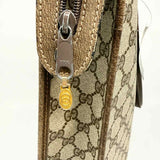Gucci Ophidia Coated Canvas Beige Zip Top GG Web Accent Tote
