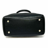 Coach Mini Bennet Black Boston Pebbled Leather Satchel