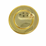 Statement Enamel Black Beige Medallion Color Block Earrings
