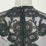 For Love & Lemons Temecula Women's Black Size S Mesh Embroidered Floral Dress