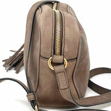Gucci Gray Camera Bag GG Suede Crossbody