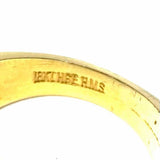 HMS size 7.5 18K HGE Gold Flower Ring