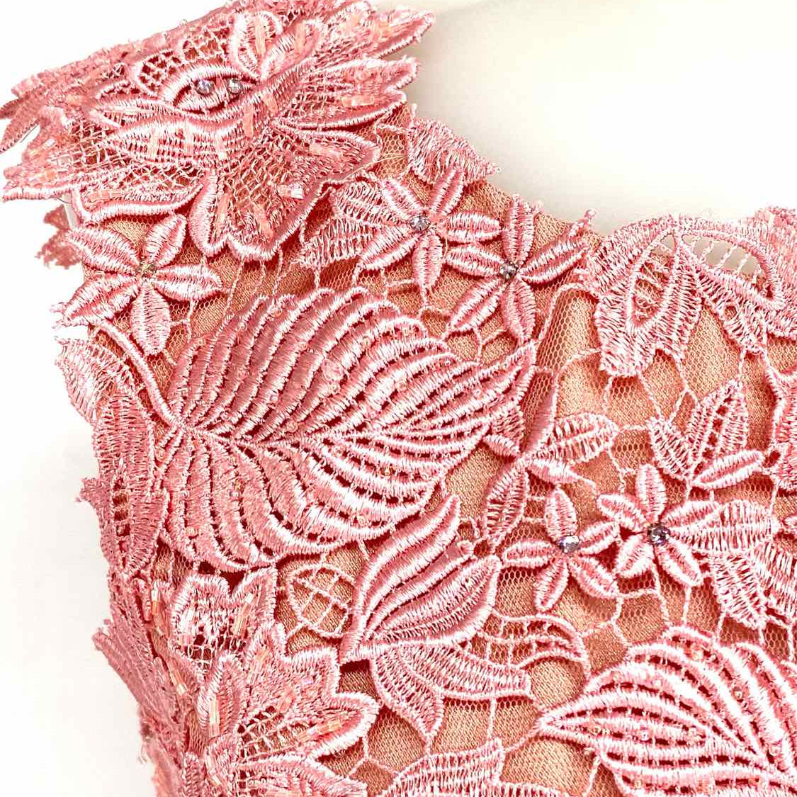 Jovani Women's Pink Size 8 Sleeveless Lace Dress