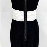 Nue by Shani Women's Black / White Size 8 sheath Color Block Dress