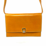 BALLY Vintage Camel Mini Flap Leather Shoulder Bag