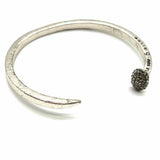Le Beau 5 Giles by Giles & Brother Silver tone Spike Crystal Cuff