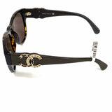 Chanel Brown Oval Tortoise CC 5455-Q-B Sunglasses