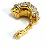 Vintage Swarovski Gold-Tone Woven Crystal Earrings