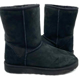 UGG Classic Short II Women's Black Size 9 Suede Boots