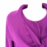 Oscar de la Renta Women's Purple Size 8 Button Down Front Tie Jacket