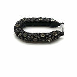 ALLSAINTS Celeste Black Hoop Crystal Earrings