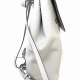 Kate Spade Gray Flap Color Block Pebbled Leather BackPack