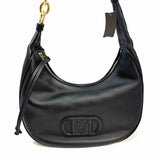 MCM Travia Medium Mode Hobo Leather Black Crescent Shoulder Bag