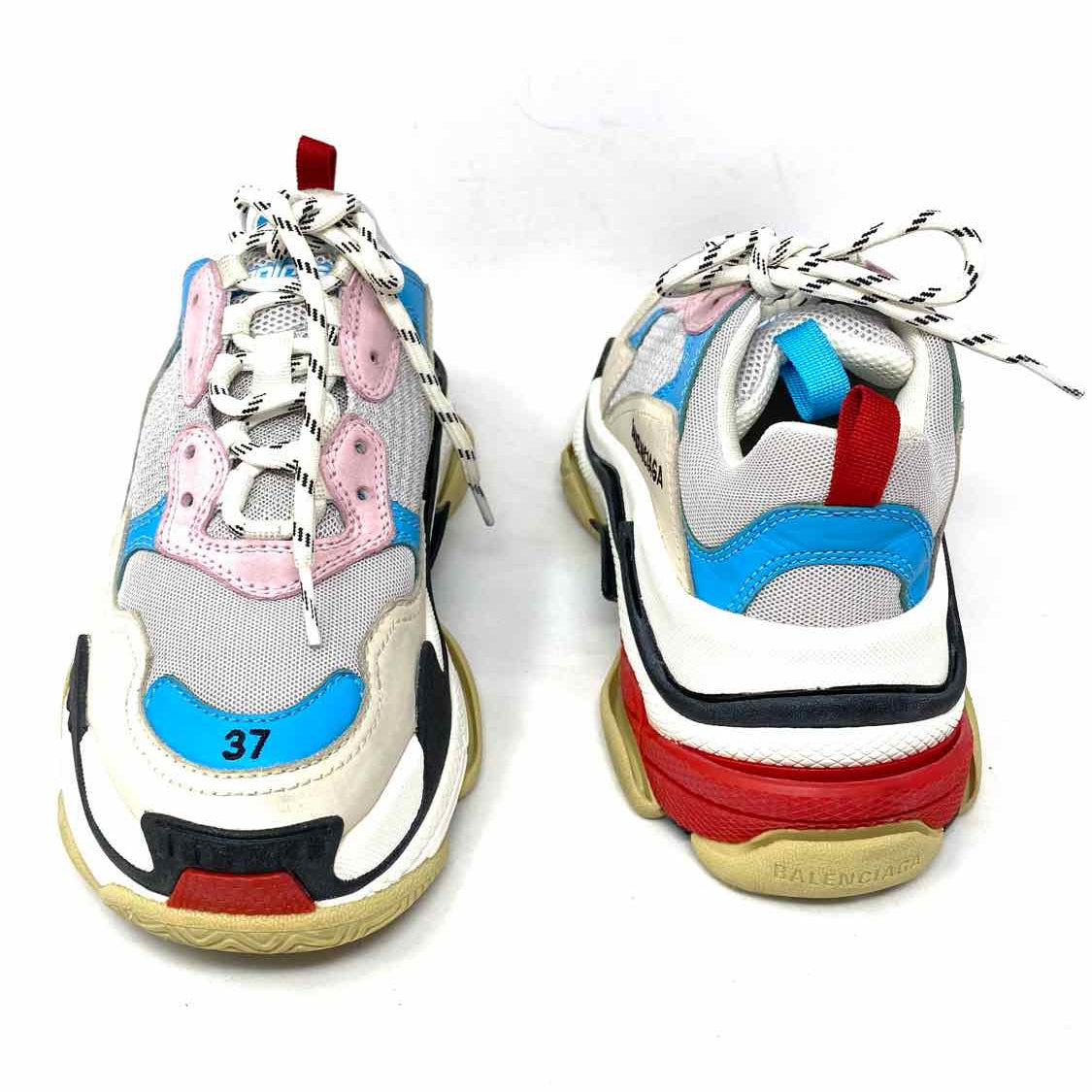 BALENCIAGA Triple S Women's Multi-Color Size 37/7 Chunky Color Block Sneakers