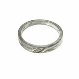 Estate size 10.5 925 Sterling Silver Band Diamond Ring