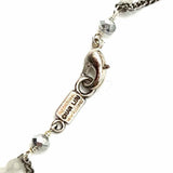 CHAN LUU White Silver Tone Layered 27.5" Beaded Charm Necklace