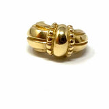 AVERY 14K 585 Yellow Gold Huggie Vintage 5/8" Earrings